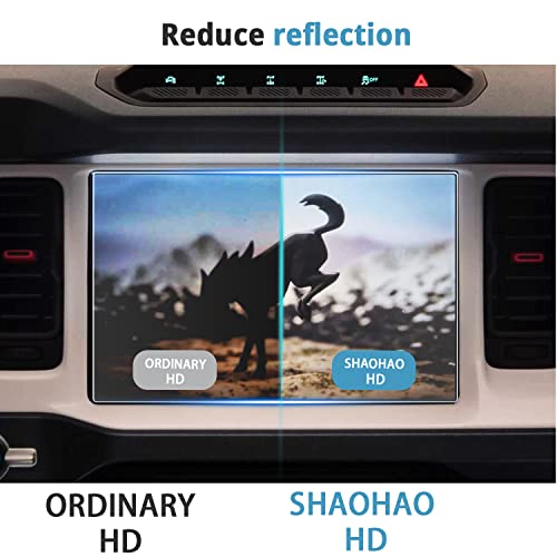 Shaohao Car Navigation Screen Protector For 2023 2021 2022 Ford Bronco 12 Inch Tempered Glass Center Touchscreen Protector 9H Hardness Infotainment Stereo Display Touch Screen Ptotective Film Anti Scratch Fingerprint #TOP1