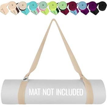 YOGA MAT STRAP. Material: Cotton Blend (polycotton). Skin-friendly. Non-slip grip. [MAT NOT INCLUDED]