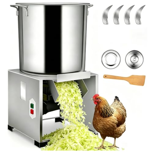 Picadora de alimento para aves de fácil limpieza y 1800W