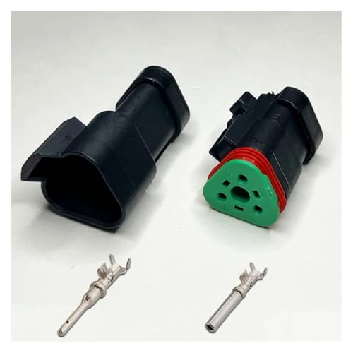 Connecteur DT 3 broches étanche pour réparer les faux contacts électriques de remorque noire