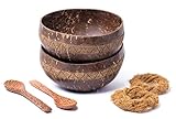 Regalo: los productos de madera como nuestros cuencos de coco son regalos ecológicos sostenibles y como juego de cuencos ideal para los amantes de la naturaleza en acampadas y picnics. Regalos especiales para veganos y vegetarianos