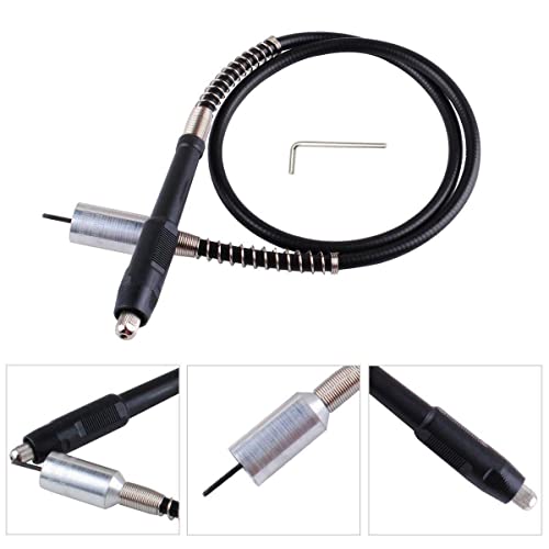 Image of DIY Crafts Pattern No # 8, Black Silver D, 108cm * 2cm for Dremel 3000 4000 Electric Drill Rotary Grinder Tool Attachments Flexible Shaft Fits P (Pattern No # 8, Black Silver D)