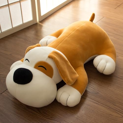 犬 ぬいぐるみ 抱き枕 ふわふわ プレゼント いぬ 抱きまくら 洗える 動物 置物 クッション おもちゃ 大きいサイズ 柔らか 縫い包み バレンタインデー 黄色 お誕生日 プレゼント 28cm