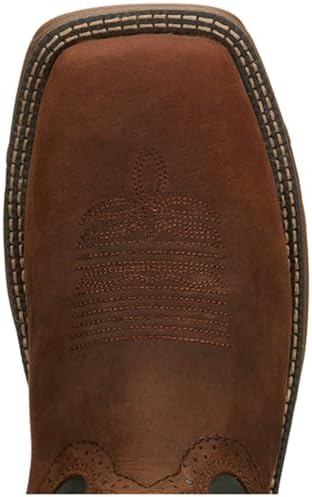 Justin Men's Rush Short Base Performance Western Boot Broad Square Toe Brown 12 D(M) US | Image 5