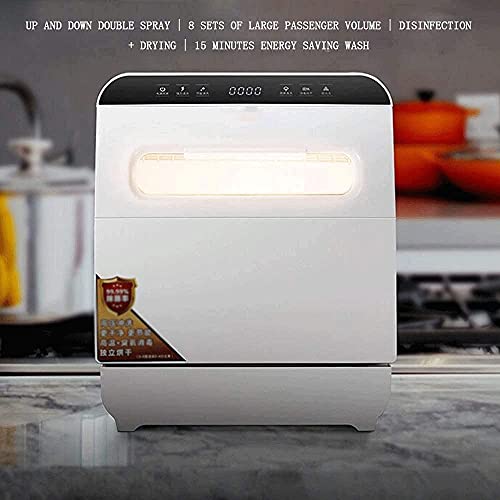 Embedded Dishwasher Portable Dishwasher Baby Care Air-Dry Function And Led Light For Small Apartments Dorms With 5-Liter Built-In Water Tank