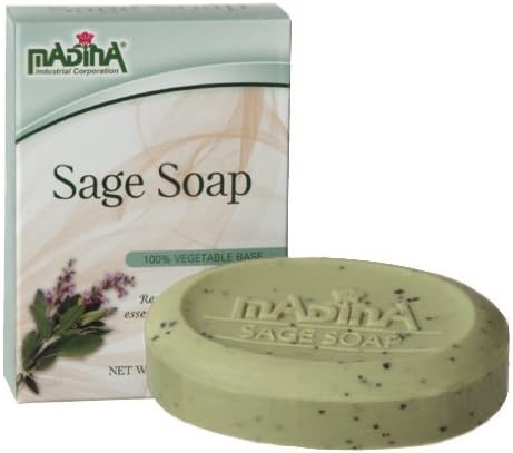 Madina African Sage Soap - 100% Vegetable Based - Natural Deodorizer
