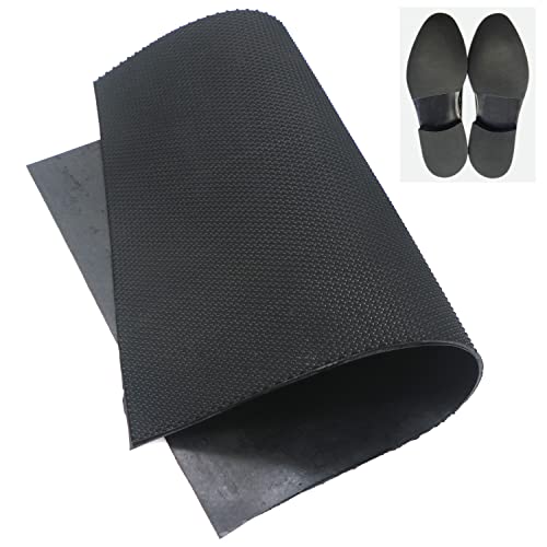 DUTWROY Resistant Sole Sheet 2.2MM Heel Repair Pad Rubber Sole Pad Black Shoes Bottom Repairing...