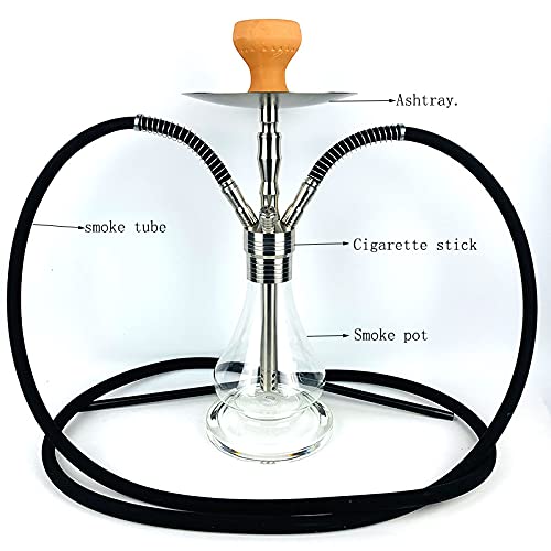 YUNZHIDUAN Glas Shisha Shisha Pipes Set, 2021 2 Schlauch Shisha Komplettset, Micro Modern Acryl Bubble Shisha mit… – Bild 3