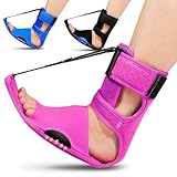 Plantar Fasciitis Night Splint, Night Splint for Plantar Fasciitis Women & Men, Adjustable Straps Stretch the Plantar Fascia, Helps Relieve Heel & Morning First Step Pain, Soft & Breathable, Pink