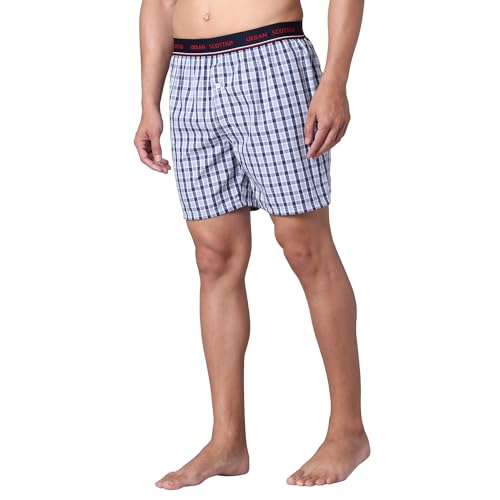 Image of Urban Scottish Men's Boxer | 100% Cotton | Regular Fit, Mid-Rise | Printed, Outer Elastic