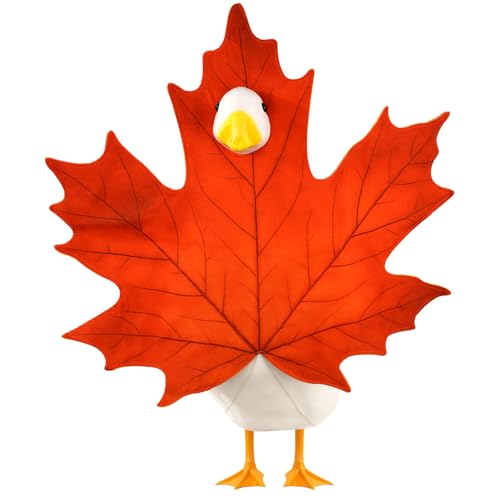 Fall Goose Outfit Autumn Maple Leaf Goose Costumes for Outdoor Decor