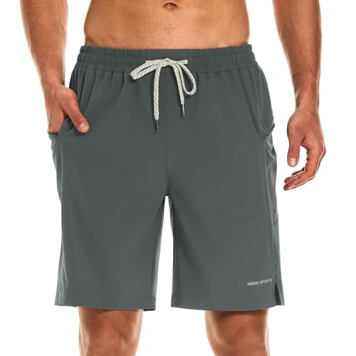 HODOSPORTS Mens Swim Trunks No Mesh Liner Mens Board Shorts 9 Inch Quick-Dry Bathing Suits with Zipper Pockets2