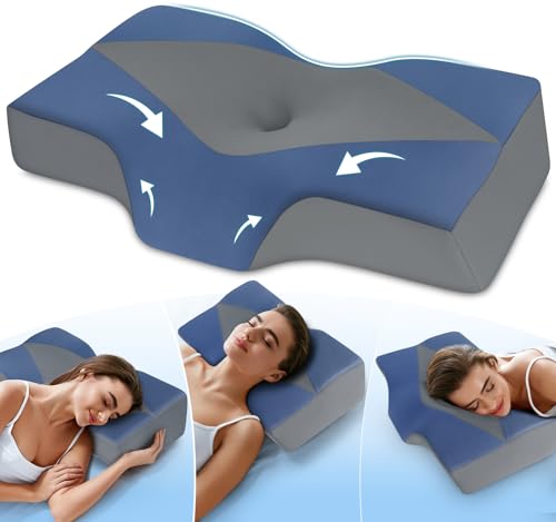 Mkicesky Cervical Pillow for Neck & Shoulder Pain...