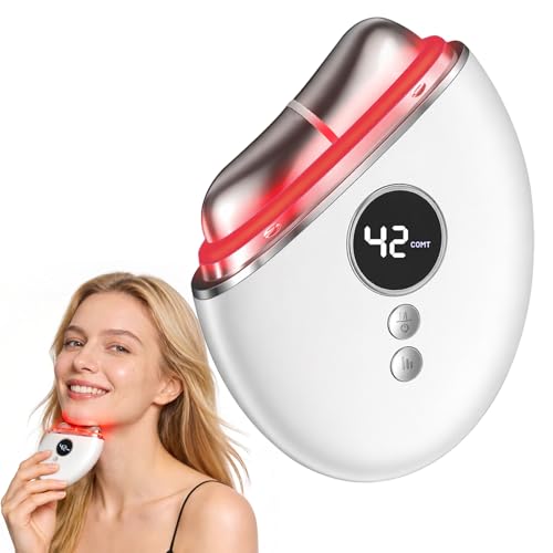4-in-1 Red Light Therapy for Face and Neck, Gua Sha Facial Tool w...