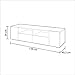 Mueble de Salon, modulo Comedor Tamiko, Acabado Blanco Artik y Roble Canadian,...