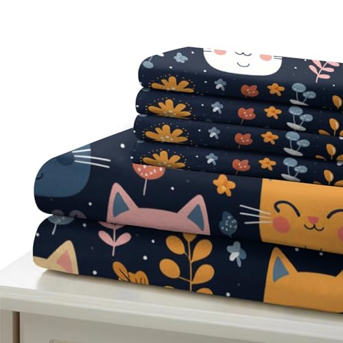 Literie en microfibre chat 3D housse de couette double 200x200 cm