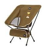 Naturehike Campingstoel, opvouwbare klapstoel, ultralichte strandstoel, visstoel met draagtas, voor outdoor, strand, wandelen, picknick, vissen (bruin)