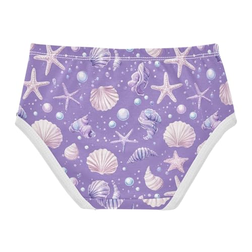 Little Girl Underwear Toddler Panties Kids Undies Pearl Shell Soft Cotton Briefs 2T-8Y2
