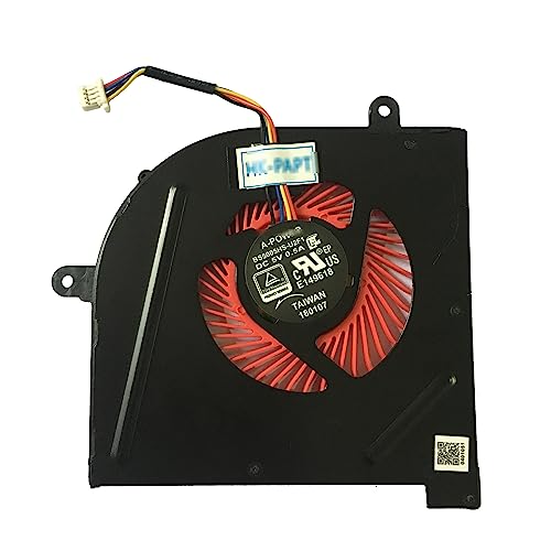 HK-Part CPU Cooling Fan Replacement for MSI GS63VR & GS73VR Series, 4-Pin DC 5V 0.5A, Compatible with GS63VR 6RF, 7RF, Stealth Pro, MS-16K2, MS-17B1, Includes Thermal Paste