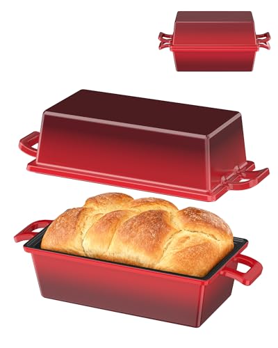 Gusseisen Topf, 2 IN 1 Brotbacktopf Mit Deckel, Gusseisen Topf Brot Backen, Es Kann Zum Backen Von Brot, Eintöpfen und Suppen Usw. Verwendet Werden,...