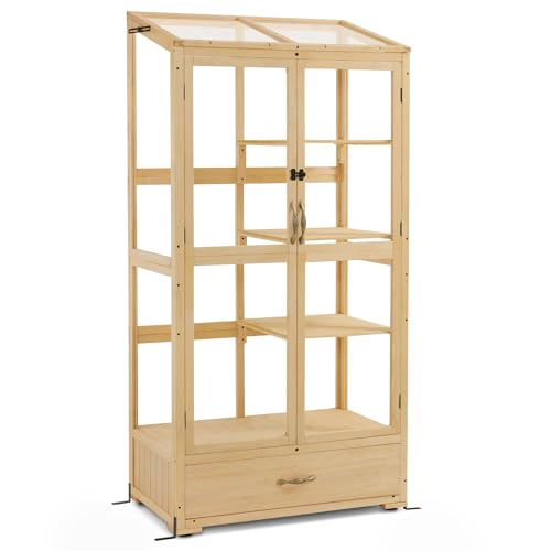 Macrout Cold Frame Greenhouse with Shelves