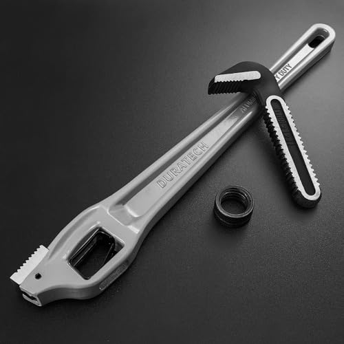 DURATECH 18-inch Heavy Duty Aluminum Offset Pipe Wrench, 2-1/2 ” Jaw Capacity, Adjustable Plumbing Wrench, Drop Forged, Exceed GGG standard by DURATECH - Image 7