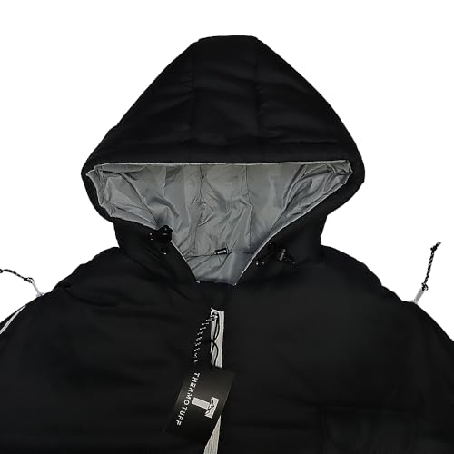 Thermotuff Wearable Sleeping Bag con Doble Capucha, Agujeros con Cremallera para Brazos, Bolsillos y Cordón Ajustable - Ideal para Camping, Caminatas en Clima Frío y Manta para Estadio miniatura 4