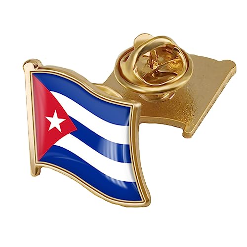 Crystal Drops Oil Cuba Bandera Broche Para Camisa, Botones Que Cubren Broches, Botones Invisibles De Seguridad, Evita La Exposición Accidental De Botones Para Bolsos, Camisetas, Toda La Ropa, Decora