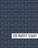 2019 Monthly Planner: Cute Dark Grey Pattern Yearly Monthly Weekly 12 months 365 days Cute Planner, Calendar Schedule, Appointment, Agenda, Meeting