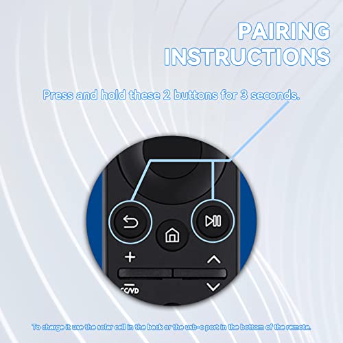 Fourmor Original Voice Remote Control - Bn59-01357A Solar Charging For Samsung 2021 And 2022 And2023 Smart Tvs. Also Bn59-01358F Full Function Replacement #TOP3