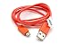 Produktbild vhbw Kabel USB auf Micro USB kompatibel mit Sony SRS-ZR5, SRS-HG1, SRS-LSR100 Ladekabel, 100cm, orange