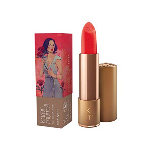 Karen Murrell Natural Lipstick - #12 Rymba Rhythm - Matte Finish, Matte Red Color - Moisturizes & Hydrates Lips - Paraben & Cruelty Free