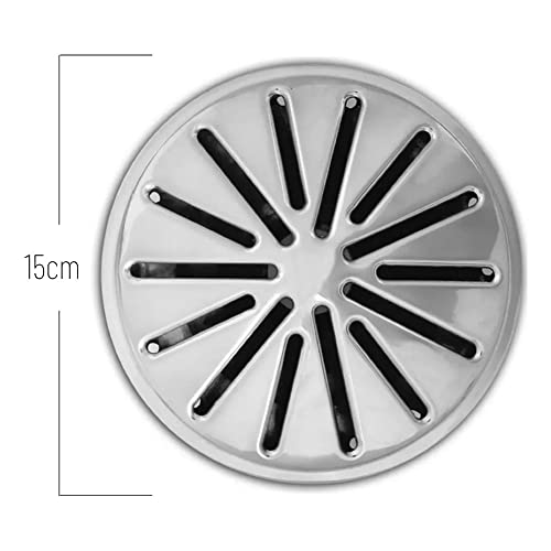 Dispositivo Dreno de Fundo Encaixe 50mm Anti-Turbilhão em Inox para Piscina de Alvenaria