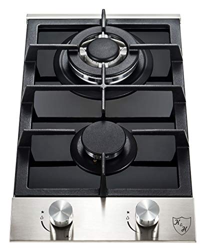 Best Cyber Deals 🔥 K&H 2 Burner 12 Inch Built-in LPG/Propane Gas Stove Top Stainless Steel/Glass Surface Cast Iron Cooktop 2-GSSW-LPG 🛒 Flash Sale K&H 2 Burner 12 Inch Built-in LPG/Propane Gas Stove Top Stainless Steel/Glass Surface Cast Iron Cooktop 2-GSSW-LPG