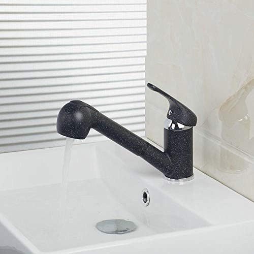 Grifo mezclador extraíble para cocina con monomando giratorio para lavabo montado en cubierta