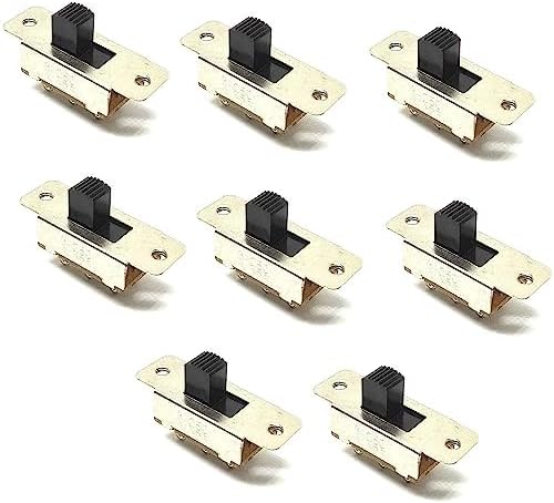 SP ELECTRON DPDT ON-Off-ON 6 Pin 3 Position Slide Switch 3A/6A AC 250V/125V 2P2T for Car Motorcycle Electrical DIY (Grey) -5 Pieces