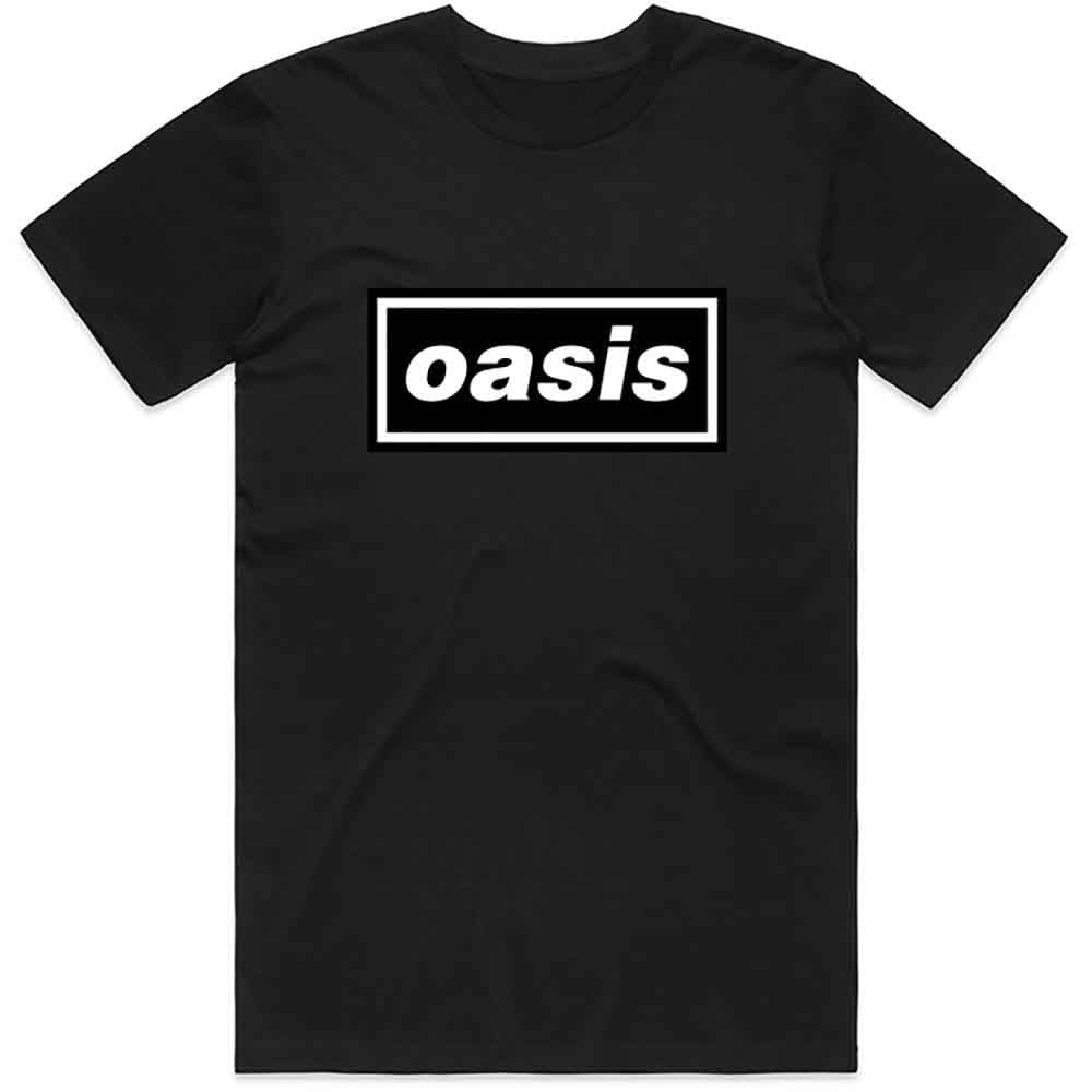 Rock Off Officially Licensed Products Men's Black Oasis Decca Logo Official Tee T-Shirt Unisex (Small)