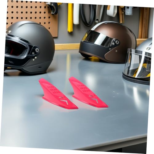 Cuernos para casco de moto rosa de estilo punk con dos piezas ligeras y resistentes para scooter 5