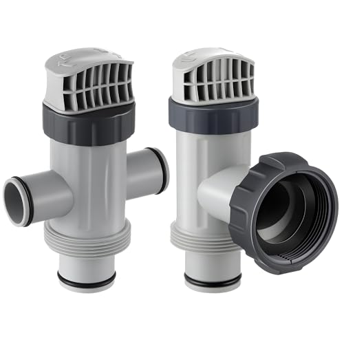 Saillong Dual Split Hose Plunger Valve Pool Part & Plunger Valve Compatible with Intex Pool Parts and Accessories, Shut Off Valve Replacement Plunging Assembly for Above Ground Pool and Pool Pump