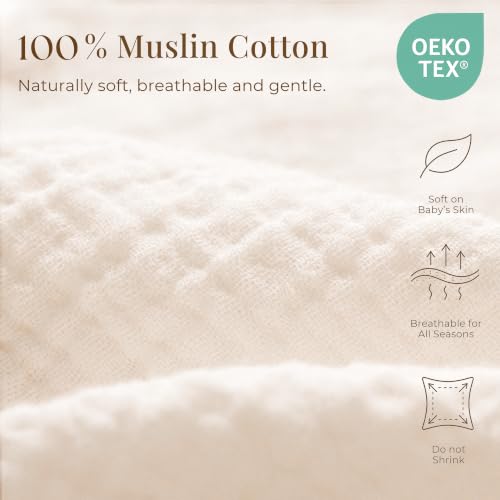 Image of Konssy 2-Pack Muslin Nursing Pillow Covers, Floral Soft Slipcover for Baby | Covers Only, 100% Cotton, Hidden Zipper, Washable, Breastfeeding Pillows Covers for Newborn Boys & Girls, (Pink, Floral)