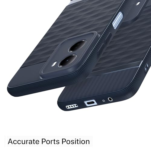 Image of Pikkme Back Cover for Redmi 15A 5G Camera Protection 3D Hexa Cube Design Silicone Protective Bumper Case (Blue)