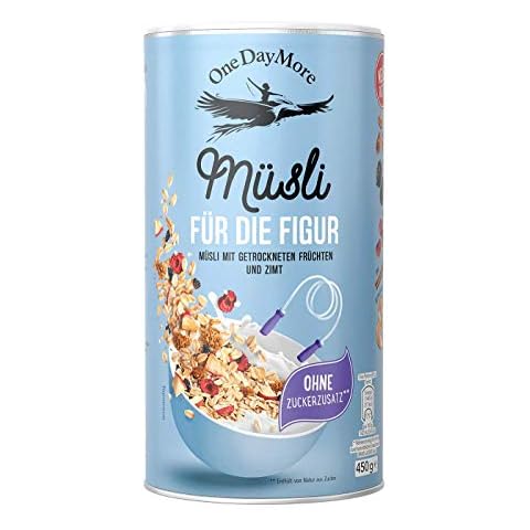 OneDayMore Müsli für die Figur | 450g Zuckerfrei Viele Früchte Haferflocken Müsli Cover