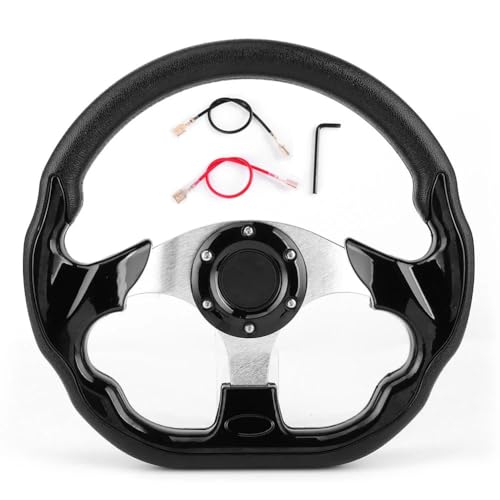 Volant de course 320 mm noir brillant universel pour modification volant voiture