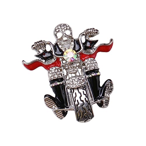 Broches pour femmes squelette Halloween accessoire costume vintage en émail
