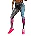 Sumeiwilly Damen Sporthose Leggings Digitaldruck Yoga Hose mit hoher Taille für Frauen Yoga Hosen Nahtlose Capri Leggings Compression Workout Leggings