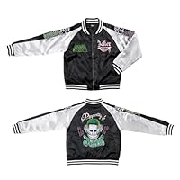 【新品】バットマン BATMAN ダークナイト サテン スカジャン 丸眞 L DC COMIC 】 バットマン スカジャン L (ダークナイト/ダーク