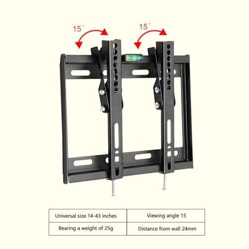 Support mural TV inclinable pour éliminer les reflets sur écran LED et LCD 14 à 42 pouces