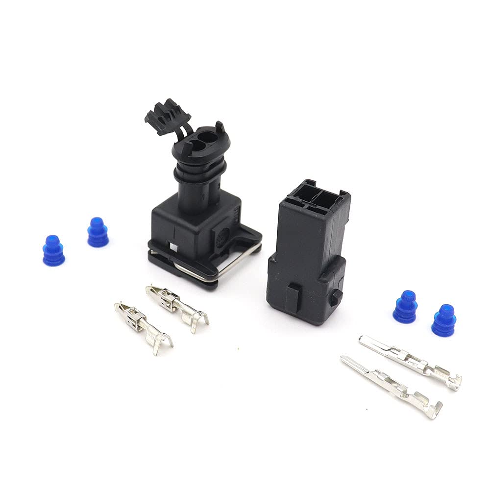 50 Set EV1 Fuel Injector Plug Car Waterproof 2 Pin Way Electrical Wire Connector Plug Automobile Connectors
