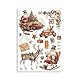 Stamperia - Washi Pad for Scrapbooks, Albums, Cards, Bullet Journals, and More, Translucent, Easy to Cut, Acid Free, Perfect for Hobbies, Crafts, and Gifting (Gear up for Christmas) (A5) (8 Sheets)