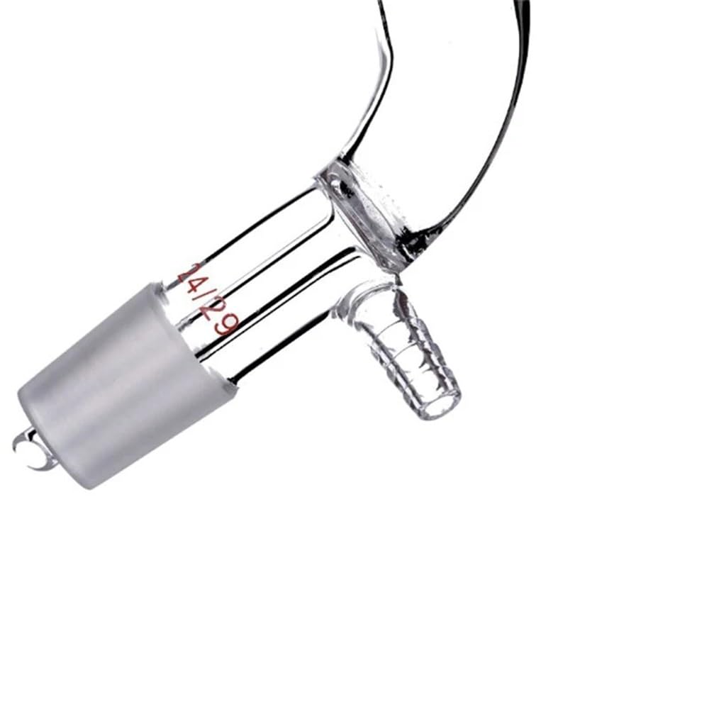 Tubo receptor de vacío de 105 grados for destilación de laboratorio, de vidrio, calibre 14, 19 y 24 mm.(24-24)